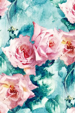 手绘大花印花华亿平台图片