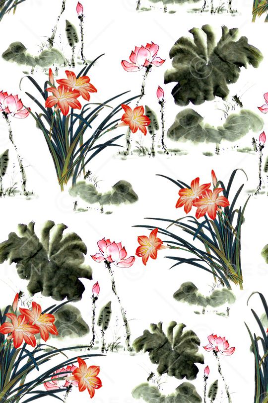 花卉印花华亿平台图片