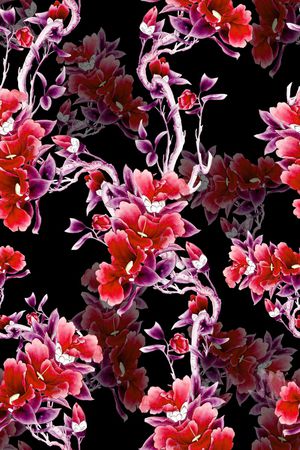 花卉印花华亿平台图片