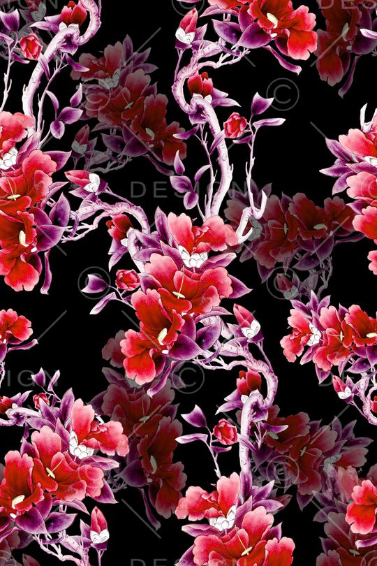 花卉印花华亿平台图片