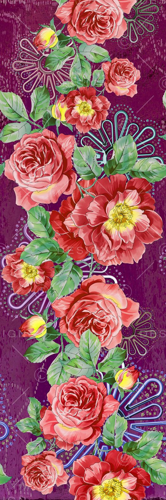 花卉印花华亿平台图片