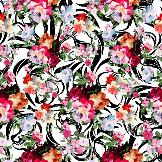 花卉印花华亿平台图片