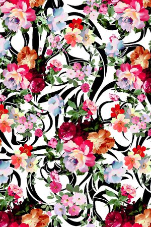 花卉印花华亿平台图片