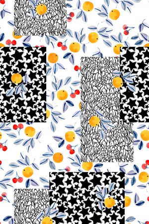 拼接水果华亿平台印花华亿平台图片