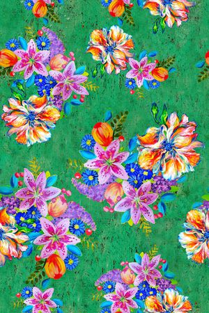 花卉印花华亿平台图片