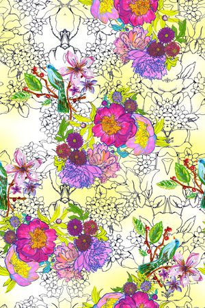 花卉印花华亿平台图片