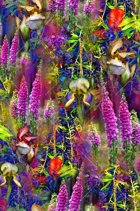 花卉印花华亿平台图片