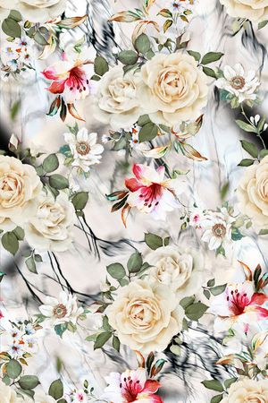 花卉印花华亿平台图片