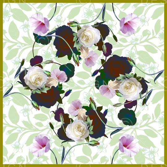 花卉印花华亿平台图片