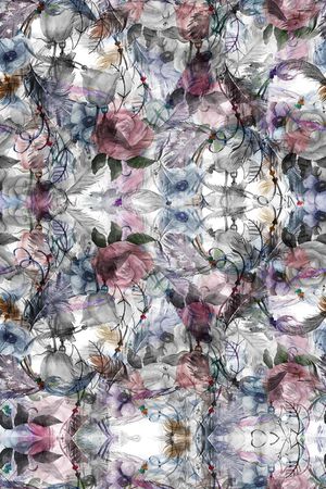 羽毛印花华亿平台图片