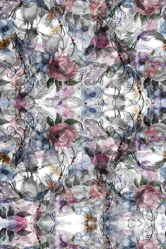 羽毛印花华亿平台图片