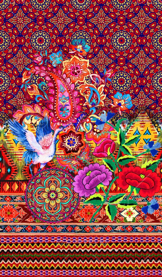 佩斯利印花华亿平台图片