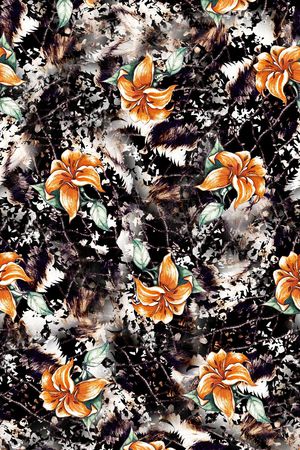 花卉印花华亿平台图片