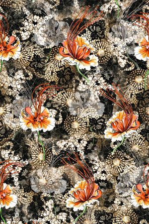 花卉印花华亿平台图片