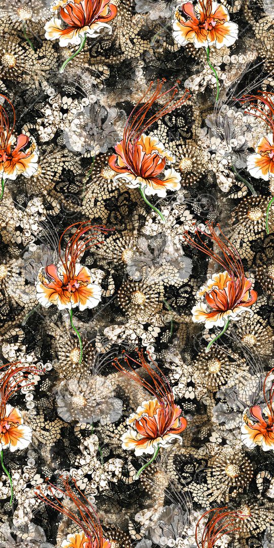 花卉印花华亿平台图片