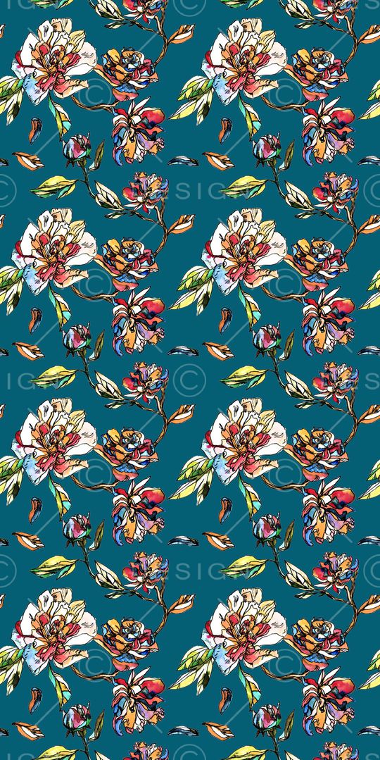 花卉印花华亿平台图片