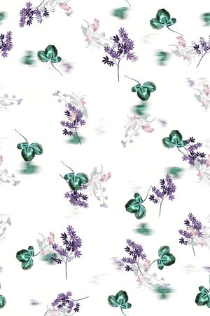 抽象花卉印花华亿平台图片