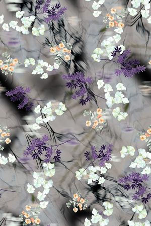 抽象花卉印花华亿平台图片