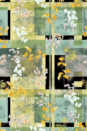 抽象花卉印花华亿平台图片