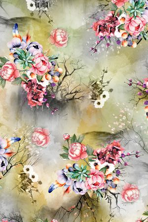 大牌风印花华亿平台图片