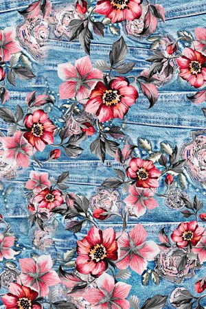 牛仔印花华亿平台图片