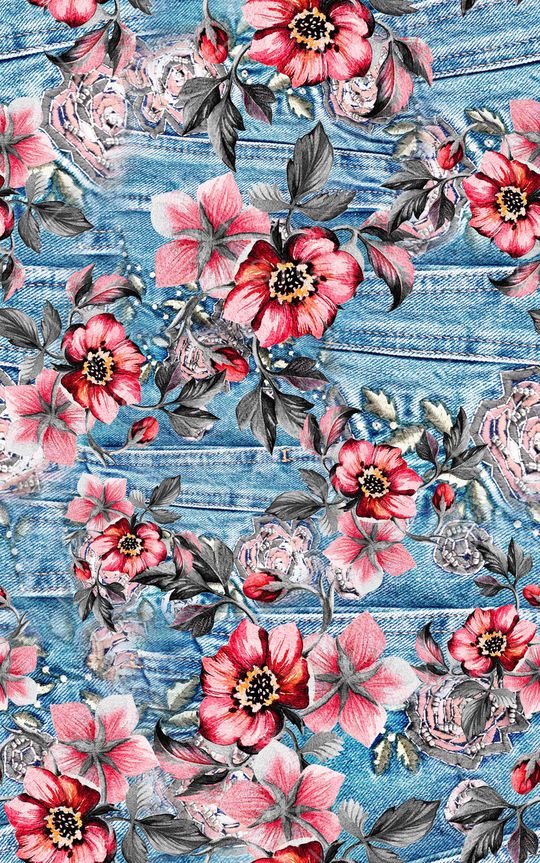 牛仔印花华亿平台图片