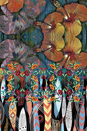 几何印花华亿平台图片