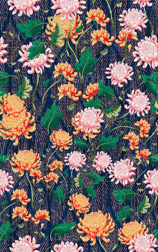 花卉印花华亿平台图片