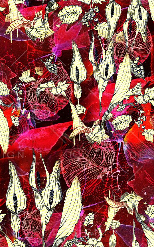 花卉印花华亿平台图片