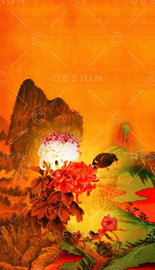 复古印花华亿平台图片