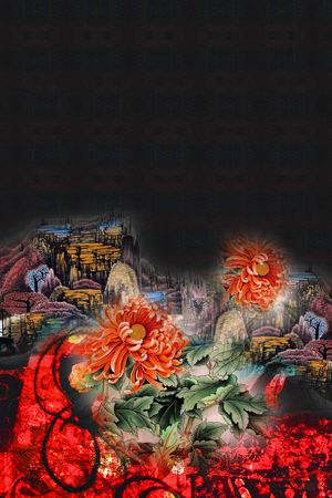 复古印花华亿平台图片