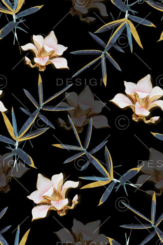 花卉印花华亿平台图片