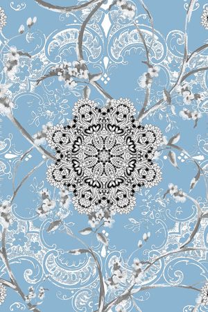 曼陀罗印花华亿平台图片