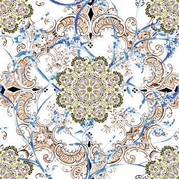 1109134-民族花纹花卉曼陀罗-1