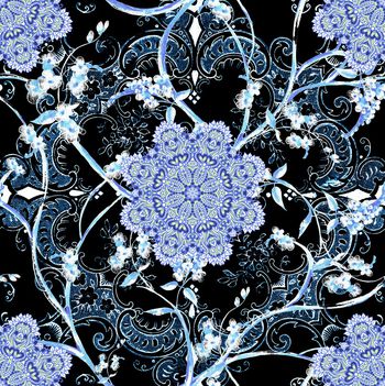 1109135-民族花纹花卉曼陀罗