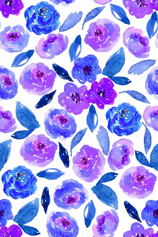 手绘花卉印花华亿平台图片