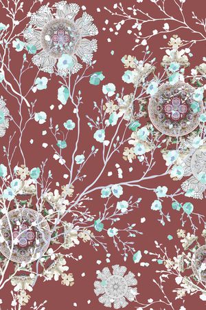 曼陀罗印花华亿平台图片