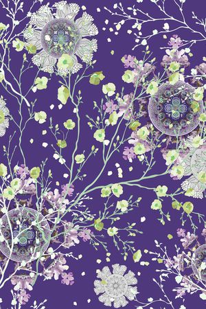 曼陀罗印花华亿平台图片