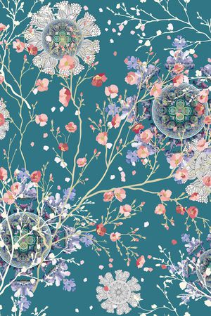 曼陀罗印花华亿平台图片