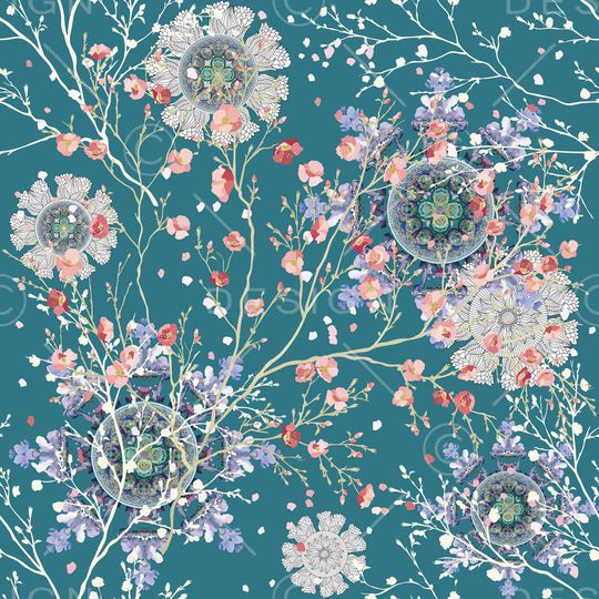 曼陀罗印花华亿平台图片