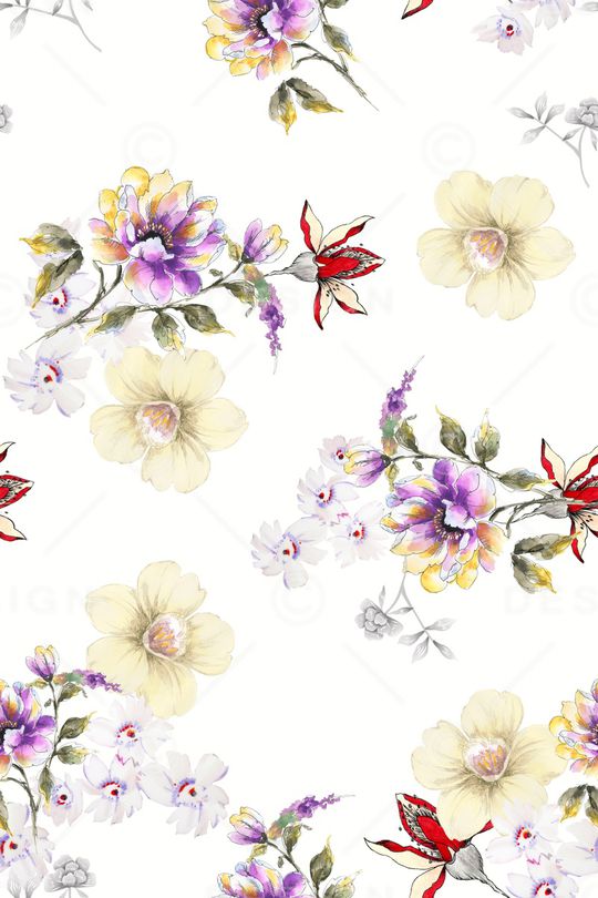 花卉印花华亿平台图片