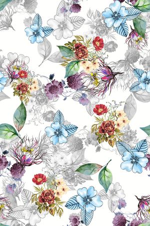 满版散花印花华亿平台图片