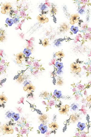 满版散花印花华亿平台图片