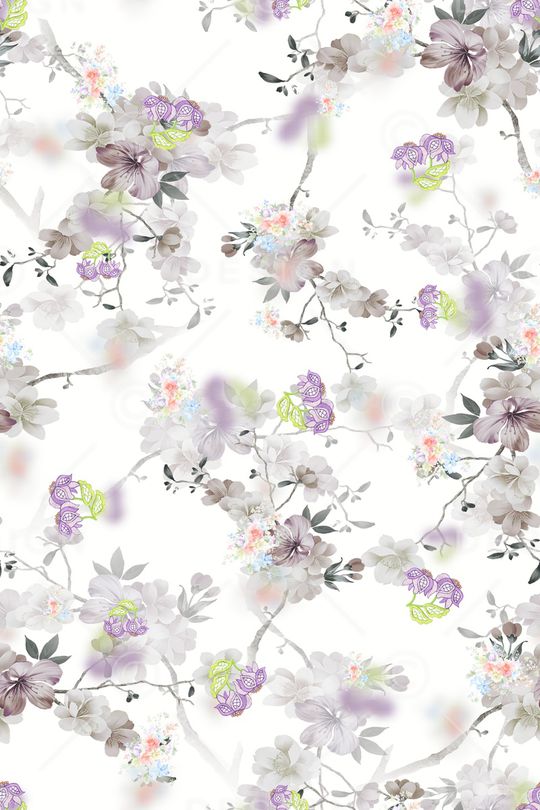 满版散花印花华亿平台图片