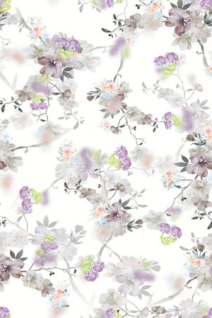 满版散花印花华亿平台图片