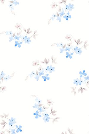 手绘花卉印花华亿平台图片