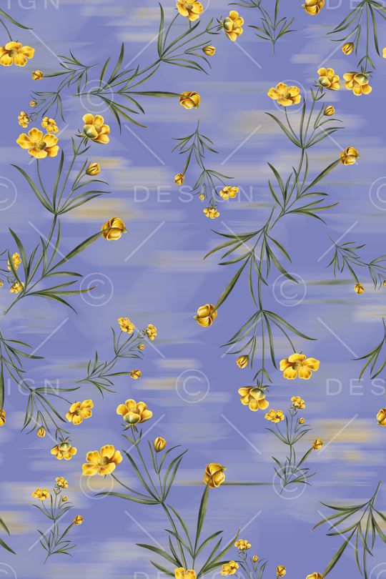 手绘花卉印花华亿平台图片