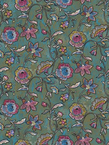 1109496-香云纱 绣花花朵