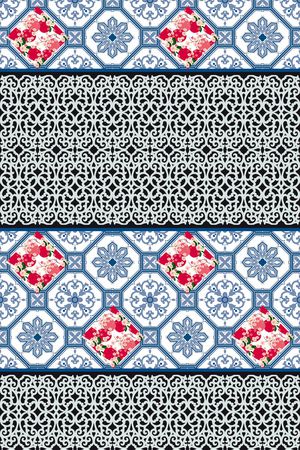 民族风拼贴印花华亿平台图片