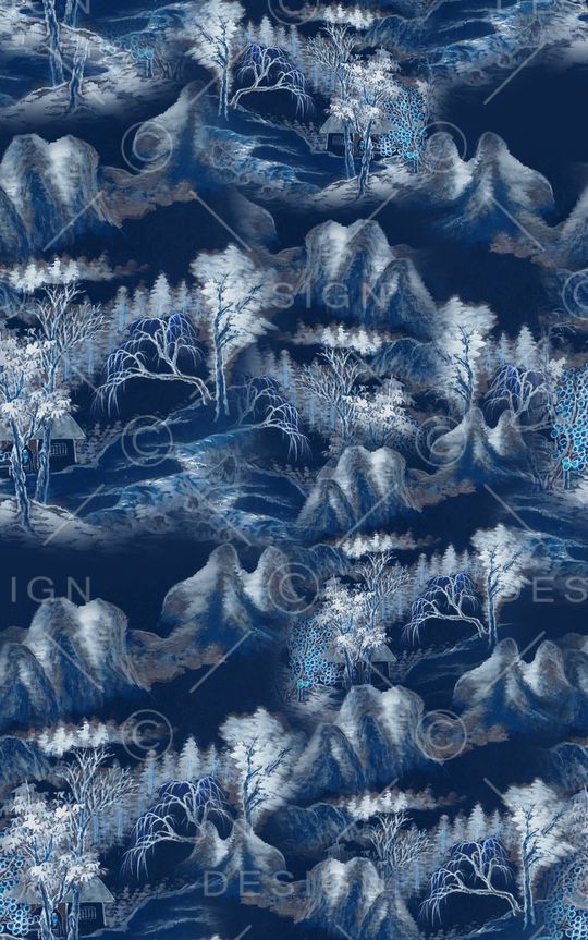 水墨风印花华亿平台图片